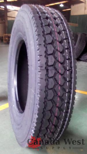 lot 2 image: NEW 8 X 11R22.5 16 PLY HS208 KAPSEN SEMI TRUCK TIRES DRIVE