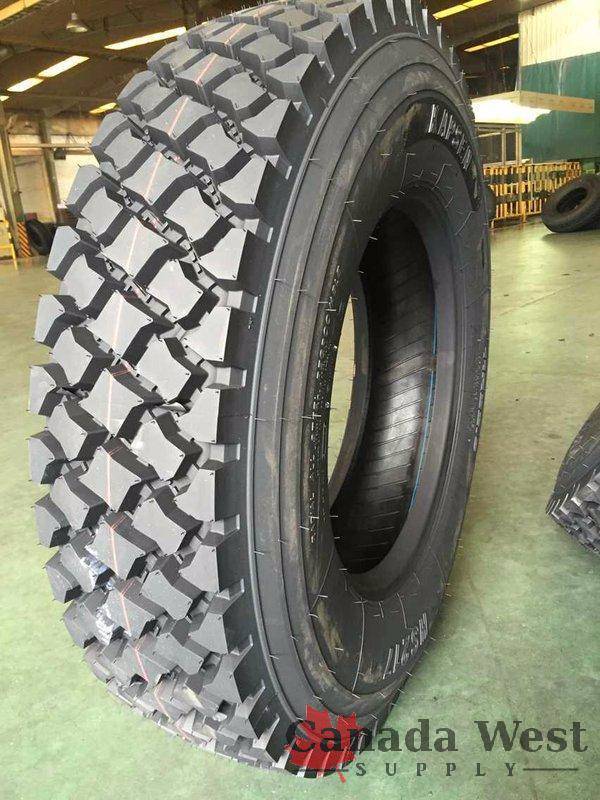 lot 14 image: NEW QNTY 8 X 11R24.5 16 PLY KAPSEN 217 SEMI TRUCK DRIVE TIRES