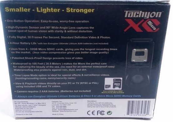 lot 174 image: Tachyon XC Micro Helmet Camera