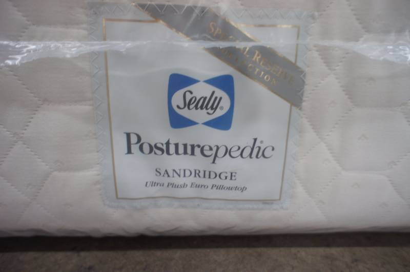 lot 31 image: New Queen Size Sealy Posturepedic Sandridge  Ultra Plush Euro Pillow-top Mattress
