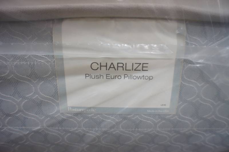 lot 32 image: New Queen Size Sealy Charlize  Plush Euro Pillow-top Mattress