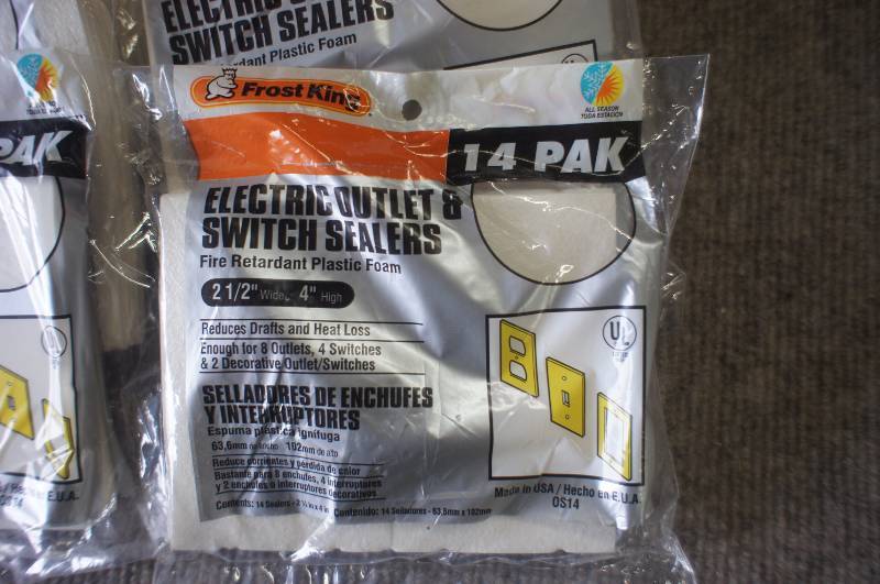 lot 99 image: Lot of 10 Frost King Electrical Outlet Switch Sealers