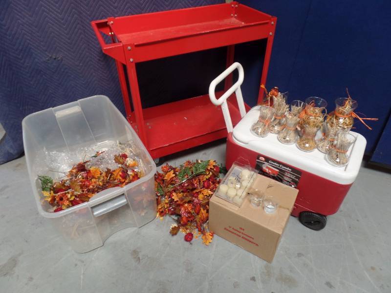 Ice Chest, Cart, Decorations