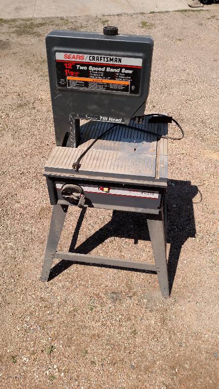 Sears Craftsman 12" two speed band saw | John Deere attachments, Shop