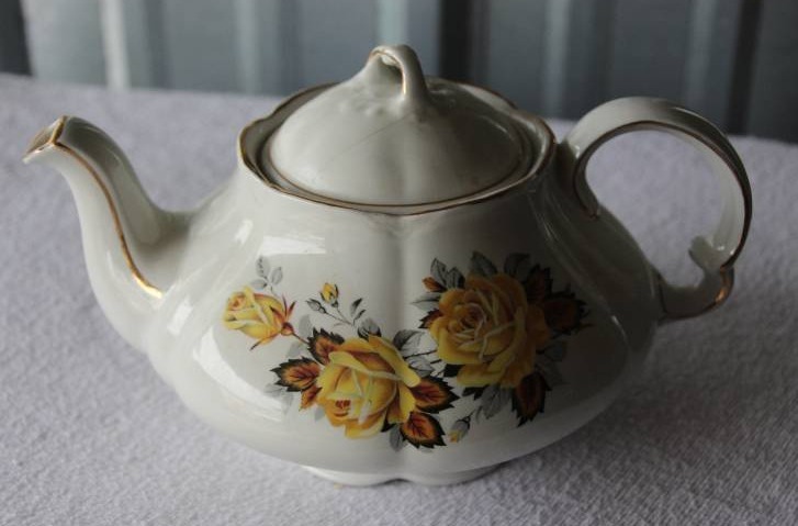 China Teapot in Rose Pattern