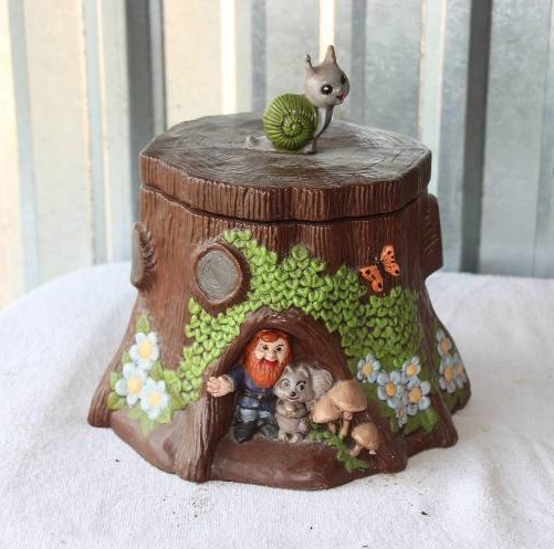 Woodsy Gnome and Glass Cookie Jars