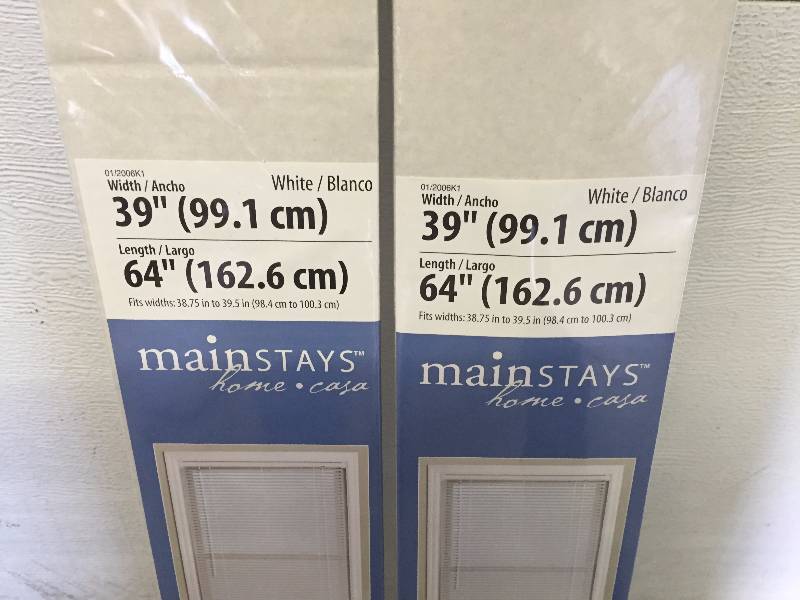 lot 3 image: MINI BLINDS, MAIN STAY, WHITE 39 X 64 (2) NEW