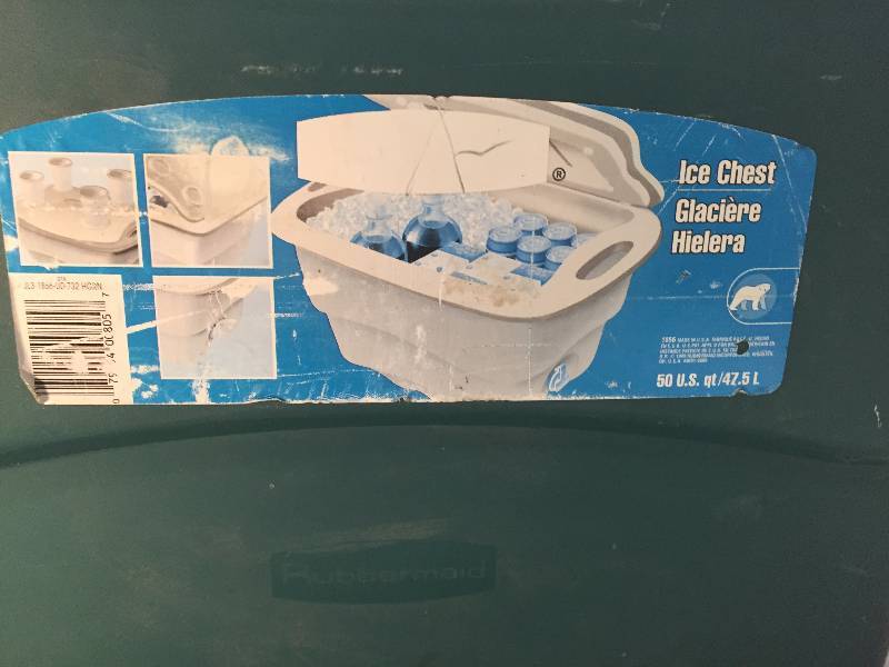 lot 50 image: RUBBERMAID COOLER 50QT, IGLOO 2 GALLON WATER JUG