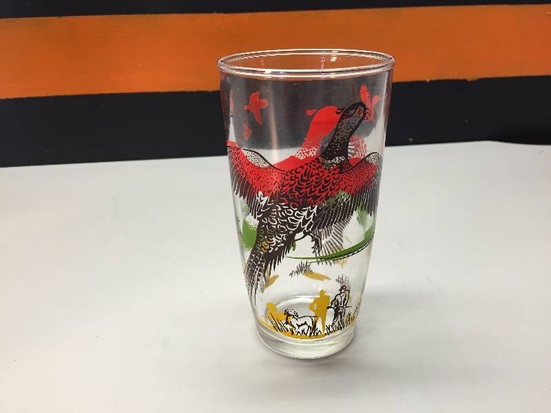 lot 76 image: THERMOS ALADDIN (2) PHEASANT GLASS