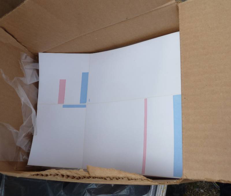 box of self adhesive labels - about...
