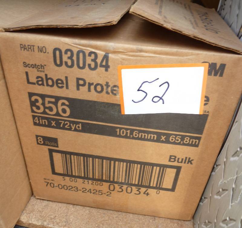Case of 8 rolls of label protection...