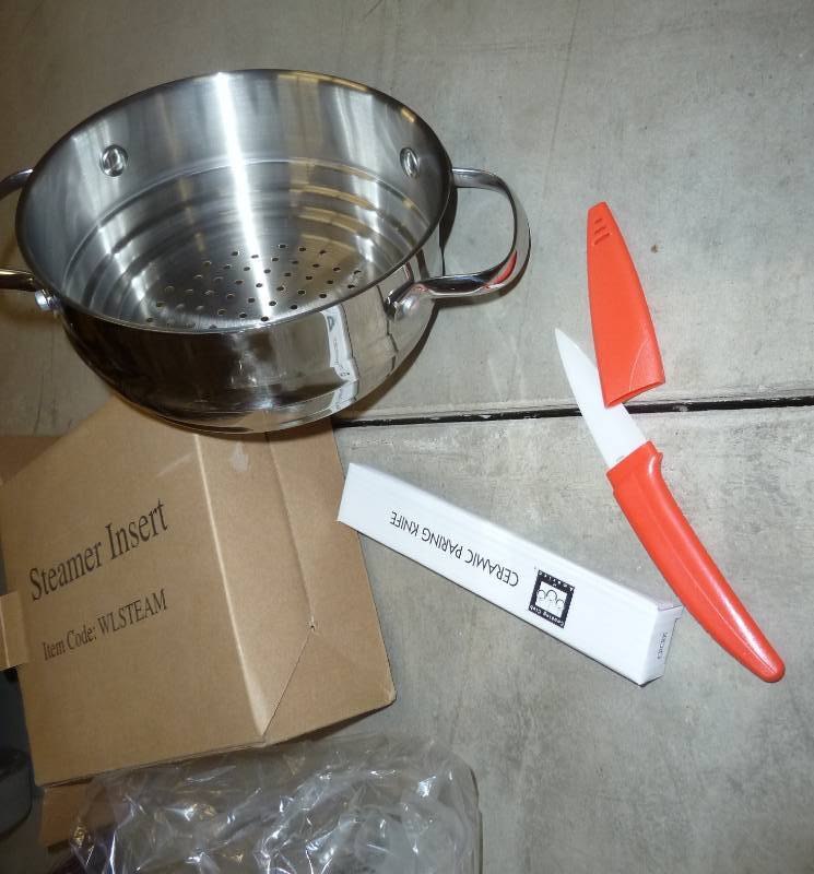 New stainless 3 step steamer  stra...
