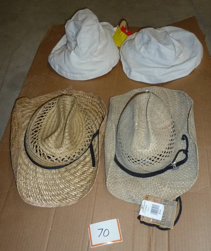 2 sun hats and 2 shapeable western ...