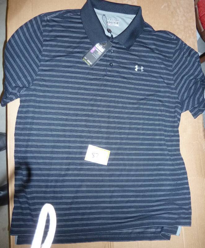New Under Armour Mens 2XL Navy stri...