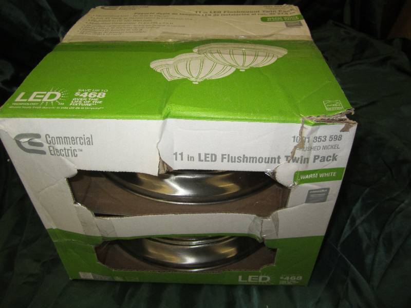 Commercial Electric 11 in LED flush...
