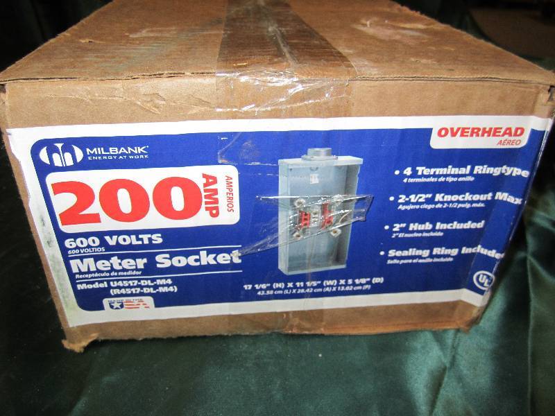 200 amp 600 volt meter socket model...