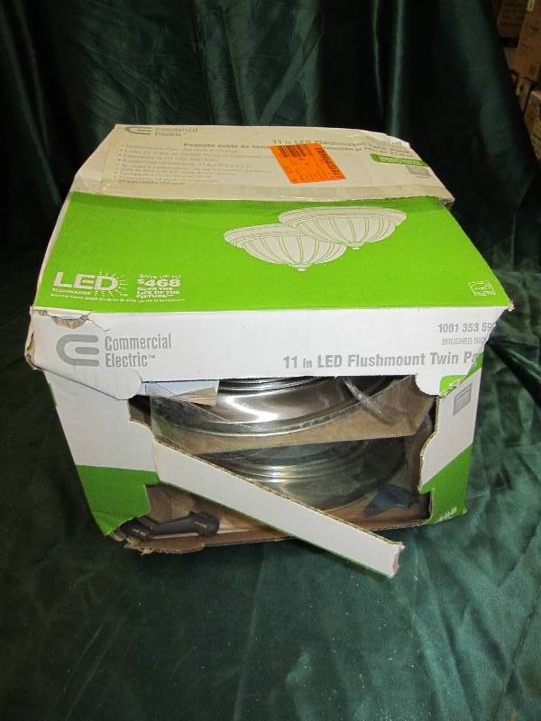 Twin Pack 11 Brushed Nickel LED F...