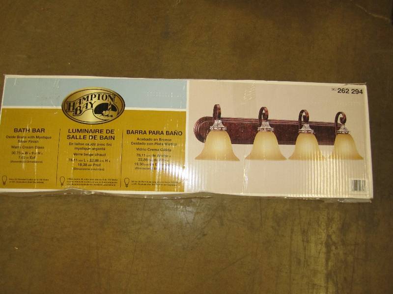 4-Light Oxide Brass with Mystique S...