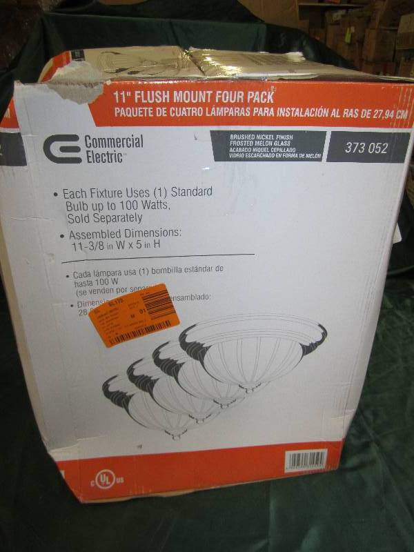 1-Light Brushed Nickel Flushmount w...