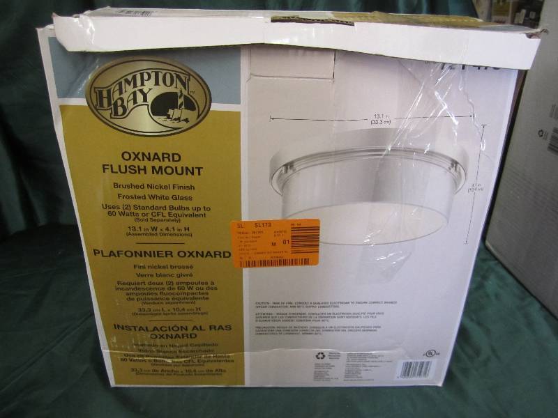 Hampton Bay oxnard flush mount ...