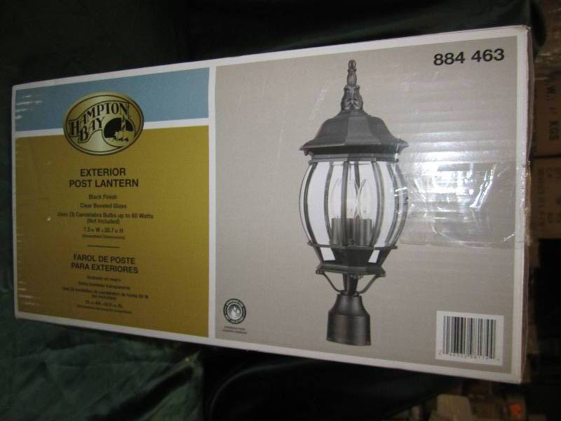 3-Light Black Outdoor Post Light...