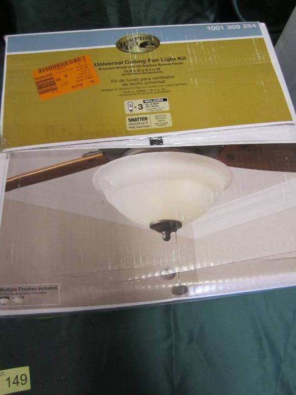 3-Light Universal Ceiling Fan Light...