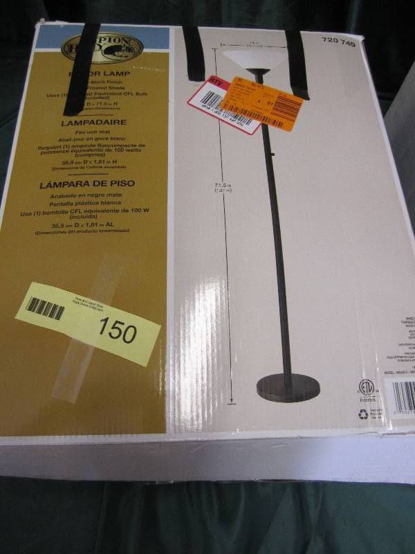 71-12 in. Black Floor Lamp with CF...