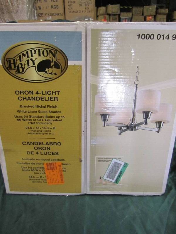 Hamton bay oron 4-light chandelier ...