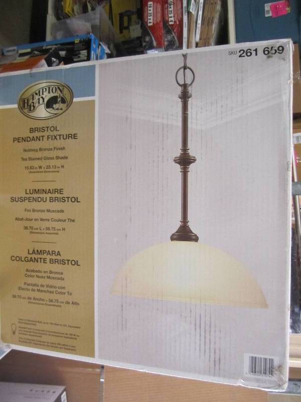 Hampton bay vristol pendant fixture...