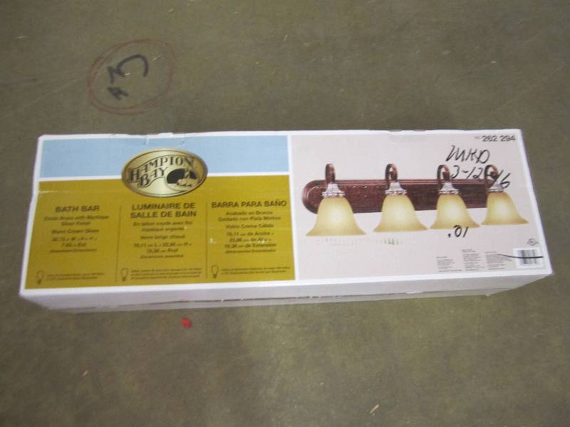 4-Light Oxide Brass with Mystique S...