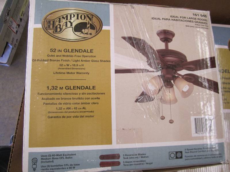 Hampton bay 52in. Glendale oil rubb...
