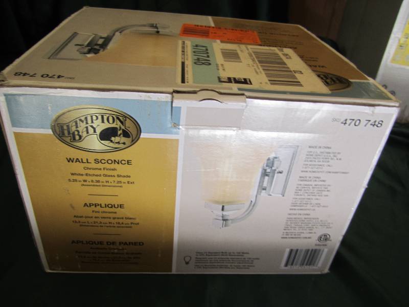 Hampton bay wall sconce chrome fini...