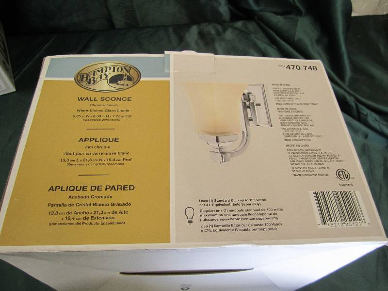 Hampton bay wall sconce chrome fini...