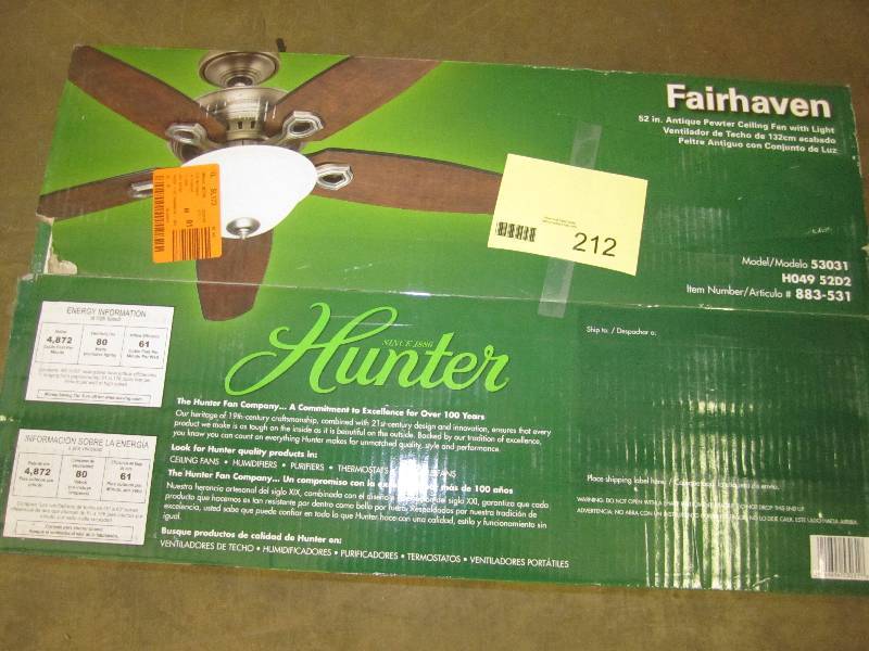 Fairhaven 52 in. Antique Pewter Ind...