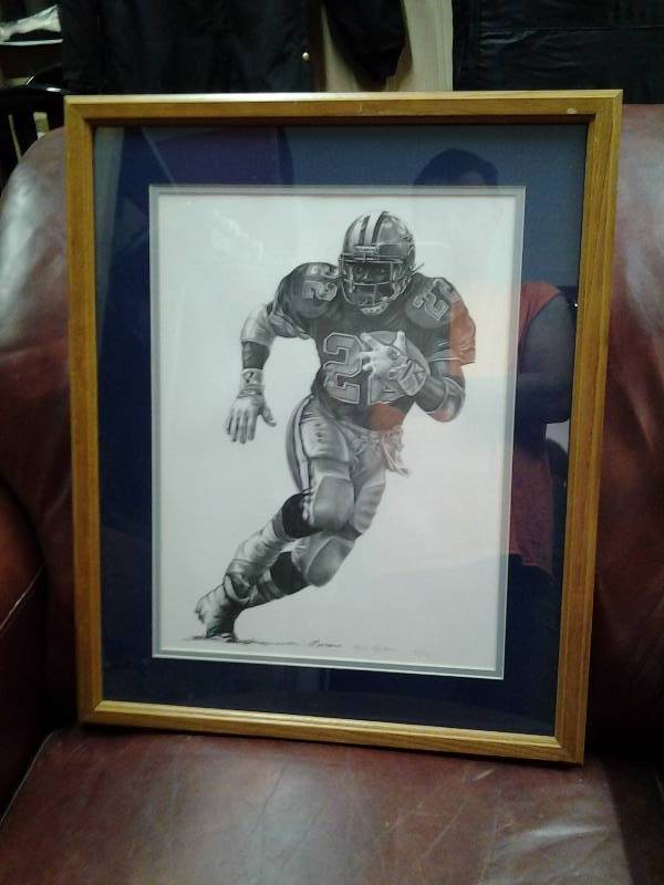 Karl Knutson Sketch Of Emmit Smith #47150