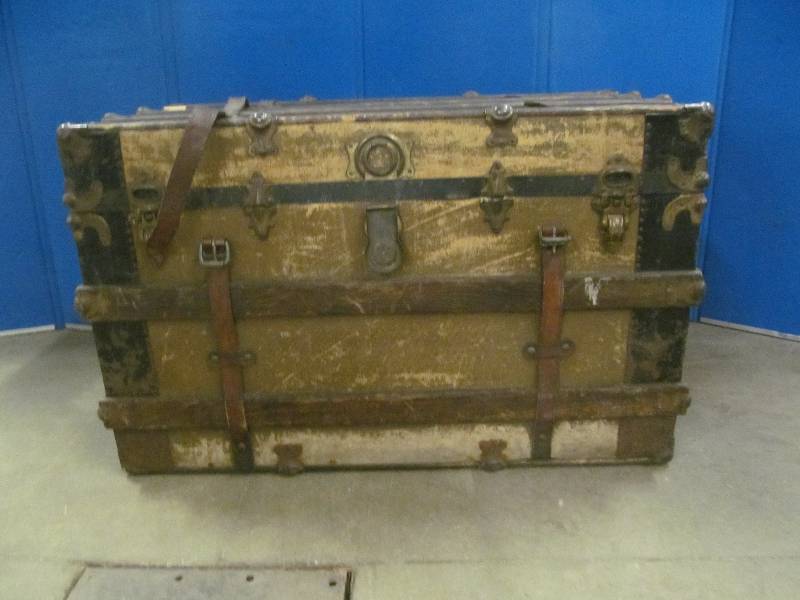 lot 57 image: Antique Travelers Chest