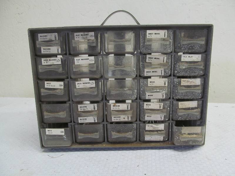 lot 134 image: storage container with hardware