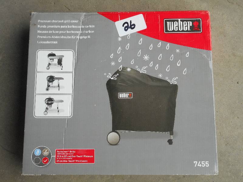lot 26 image: Unused Weber Charcoal Grill Cover ...