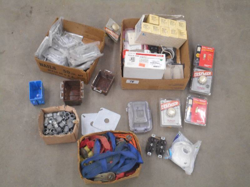 lot 78 image: (3) Boxes Of Assorted Straps, Elec...