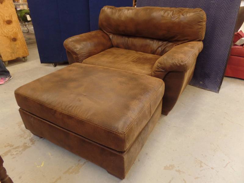 Over sized Chair and Ottoman