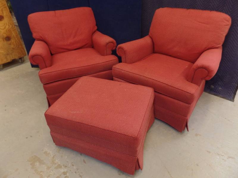 Chairs and Matching Ottoman