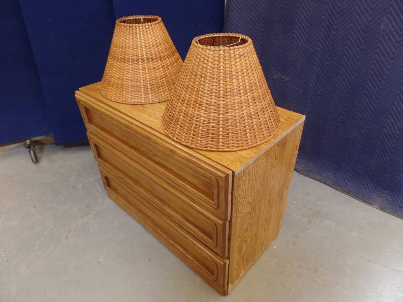 Small dresser and Lamp Shades