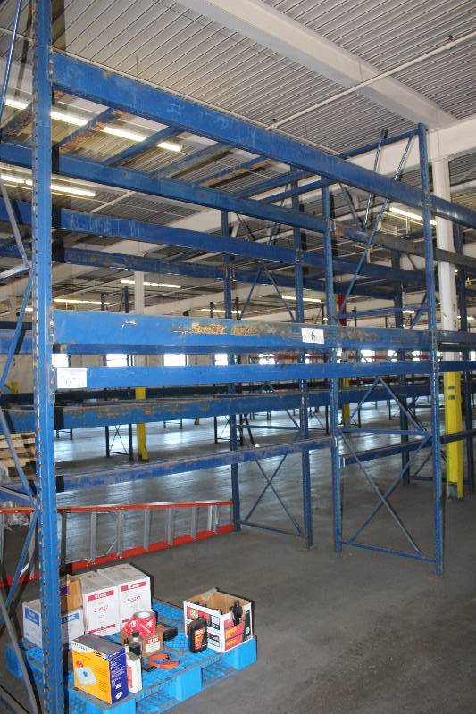 lot 10 image: Pallet Racking Including 7-Uprights 44x150.5x3 AND 22-Beams 11x4x1.75 AND 14-Beams 11x6x2.5