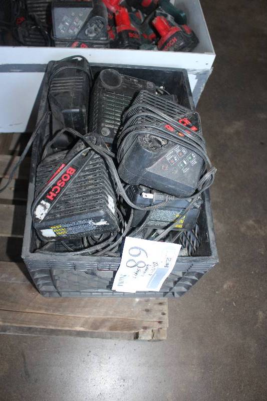 lot 68 image: Lot of (21) Bosch Power Tools Including 7) Drills AND 7) Batteries AND 7) Chargers