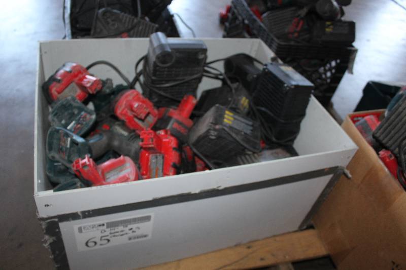 lot 65 image: Lot of (35) Bosch Power Tools Including 10) Drills AND 15) Batteries AND 10) Chargers