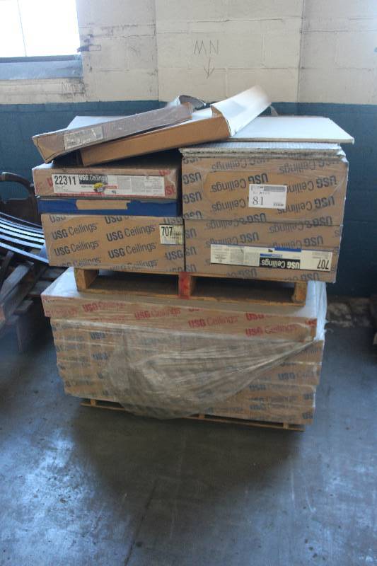 lot 81 image: Lot of (2) Pallets of UGS Ceiling Panels