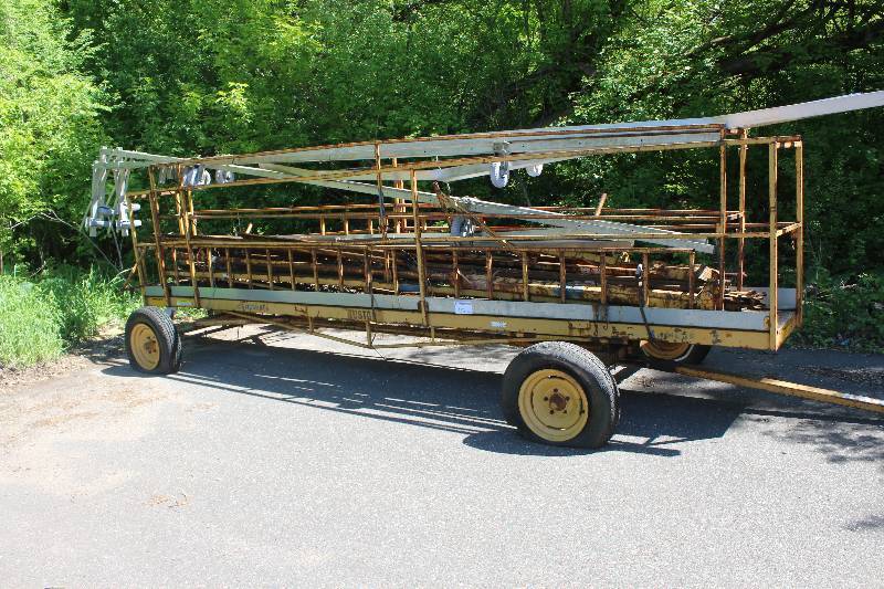 External Climbing Scaffold on 4-Wheel Draw Bar Transport Trailer