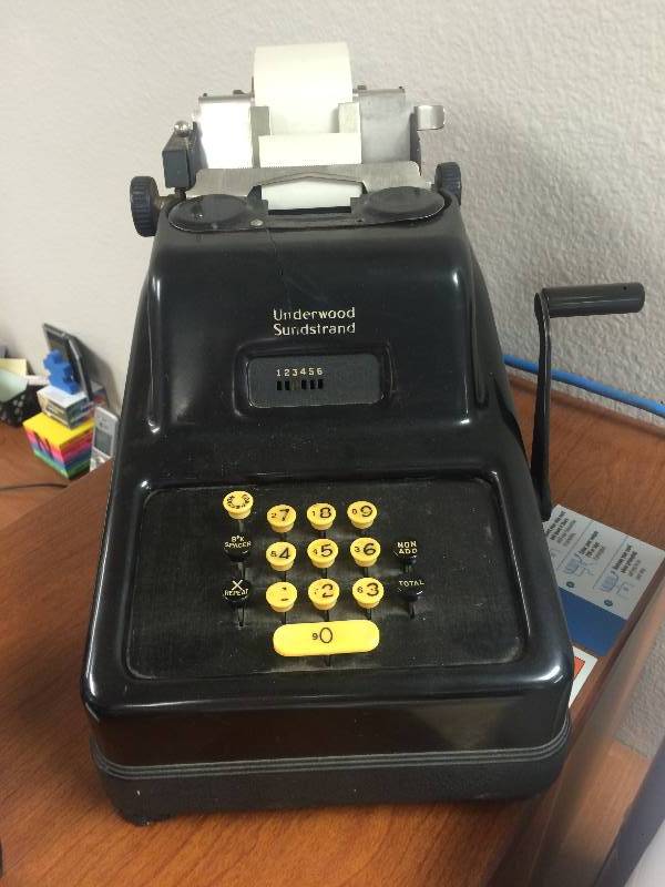 Antique Underwood Sundstrand Adding Machine Household, Vintage