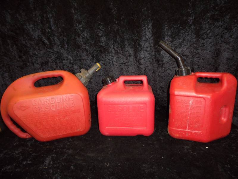 Lot- 3 Plastic Gas Cans