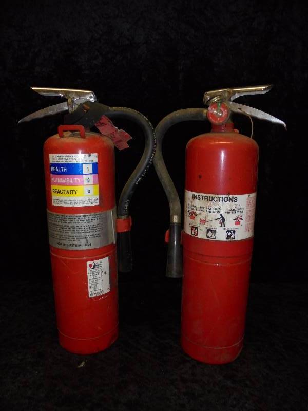 Lot - 2 Fire Extinguishers, need to be maintained for recharging